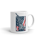 Armed Liberty White glossy mug