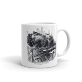 The King White glossy mug