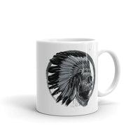 Native American Skull White glossy mug