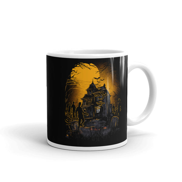 Halloween Night White glossy mug