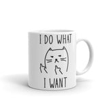 I Do What I Want White glossy mug