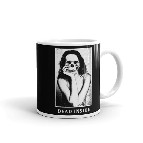 Dead Inside White glossy mug