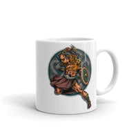 Viking Warrior White glossy mug