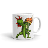 Brush Fighter White glossy mug