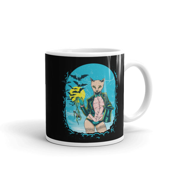 Cat Lady White glossy mug