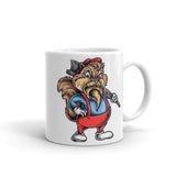 Wood Cutter White glossy mug