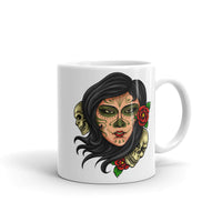 Day of the Dead White glossy mug