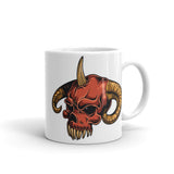 Demon Skull White glossy mug