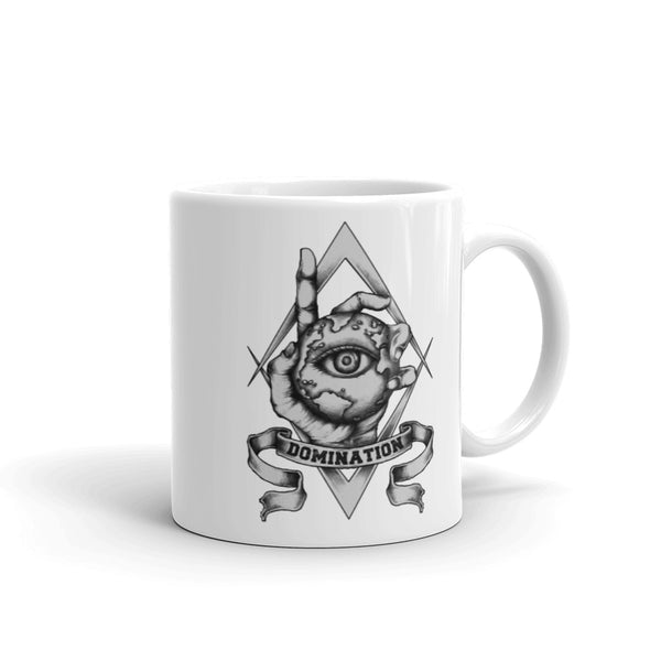 Domination White glossy mug