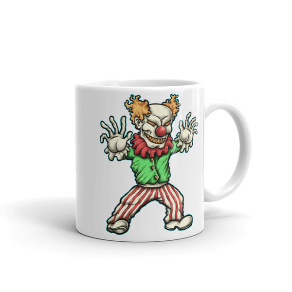 Evil Clown White glossy mug