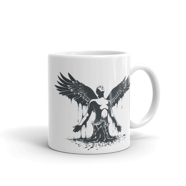 Fallen Angel White glossy mug