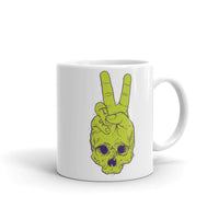 Peace Skull White glossy mug