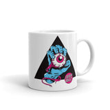 Satan Rulz White glossy mug