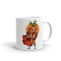 Super Carrot White glossy mug