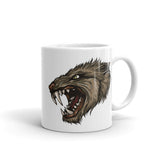 Wolf Head White glossy mug