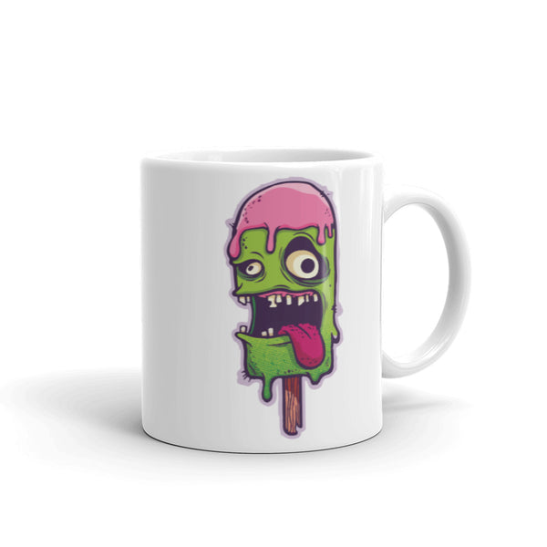 Zombie Ice Cream 1 White glossy mug