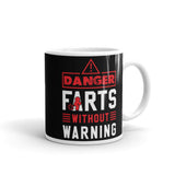 Farts Without Warning White glossy mug