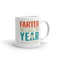 Farter of the Year (Father) White glossy mug