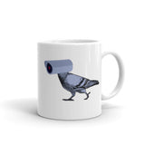 Bird Surveillance White glossy mug