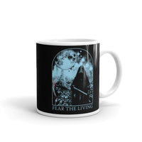 Fear the Living White glossy mug