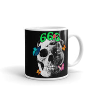 666 Skull White glossy mug