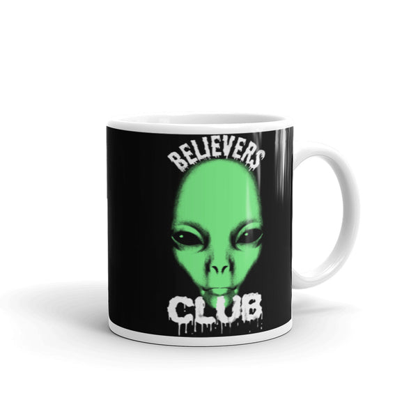 Believers Club White glossy mug