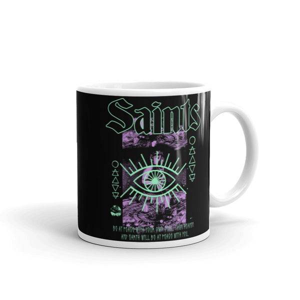 Saints White glossy mug