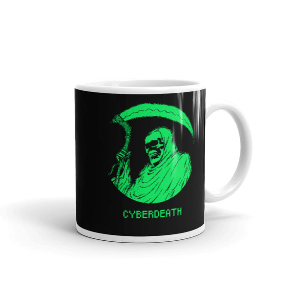 Cyberdeath White glossy mug