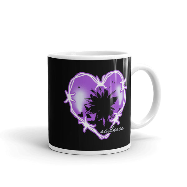 Sadness White glossy mug