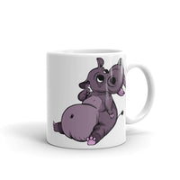 Monster Hippo White glossy mug