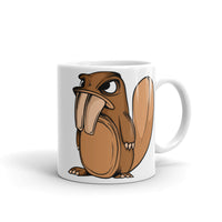 Monster Beaver White glossy mug