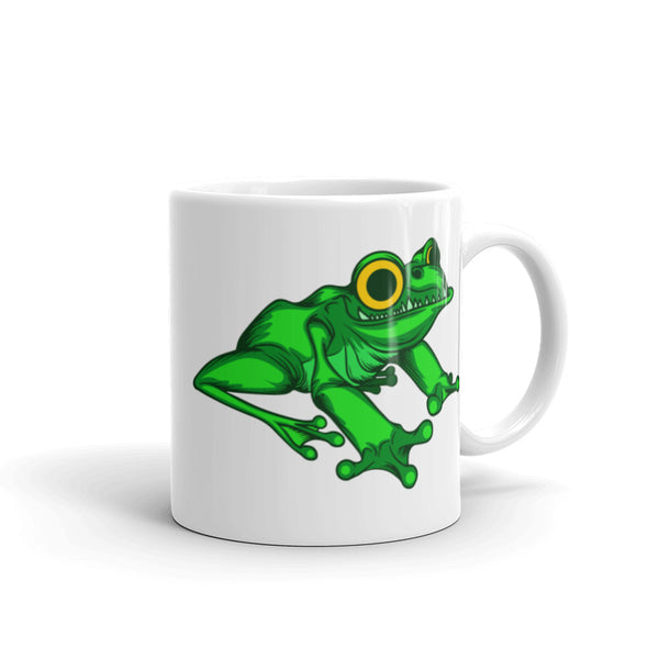 Monster Frog White glossy mug