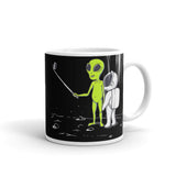 Alien Selfie White glossy mug