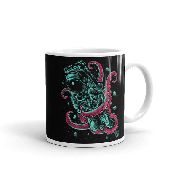 Astro Squid White glossy mug