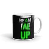 Beam Me Up (UFO) White glossy mug