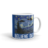 Believe Dat (Painting) White glossy mug