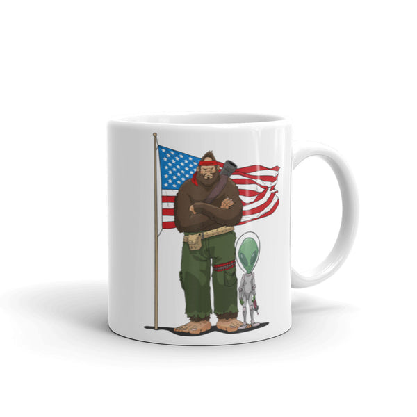 American Cryptid White glossy mug