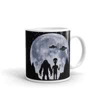 Alien Moon White glossy mug