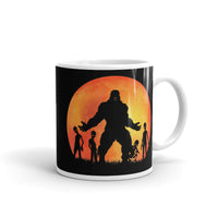 Alien Silhouette White glossy mug