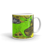 Alien Cat White glossy mug