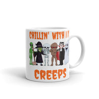 Chillin' with my Creeps White glossy mug