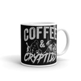 Coffee & Cryptids White glossy mug