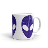 Purple Alien White glossy mug