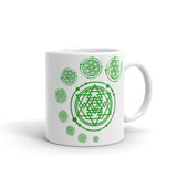 Alien Crop Circles 2 White glossy mug