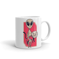 Alien Pet Cat White glossy mug