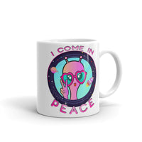 I Come in Peace 5 White glossy mug