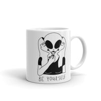 Be Yourself (Alien) White glossy mug