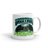 Greetings From Area 51 White glossy mug