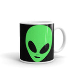 Alien Heads White glossy mug