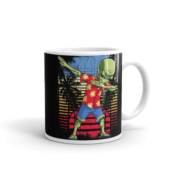 Alien Dab 4 White glossy mug